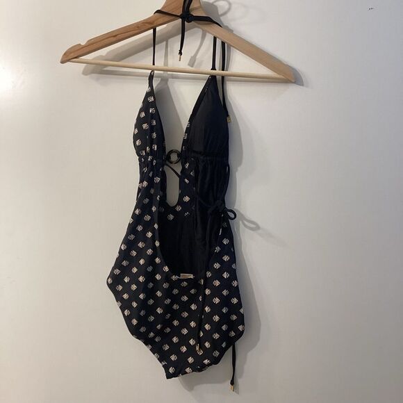 Tory Burch Black Kingfish Plunge One Piece Swimsuit Size XS - Picture 9 of 16
